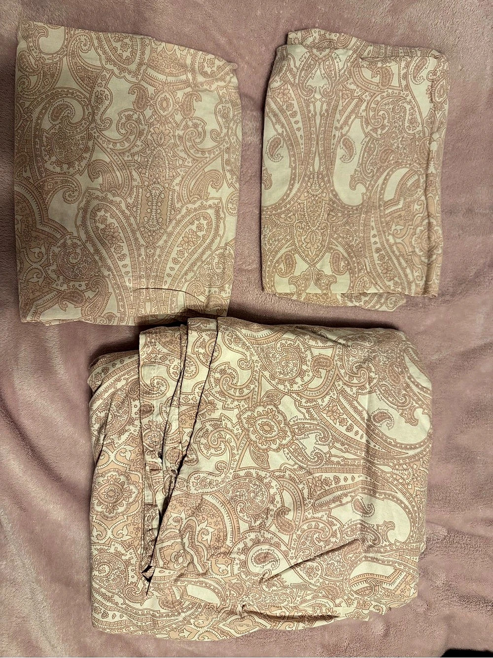 IKEA Paisley Duvet Cover Set in Pink & Cream